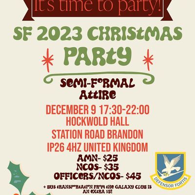 Squadron Holiday Party, Hockwold Hall, Hockwold cum Wilton, December 9