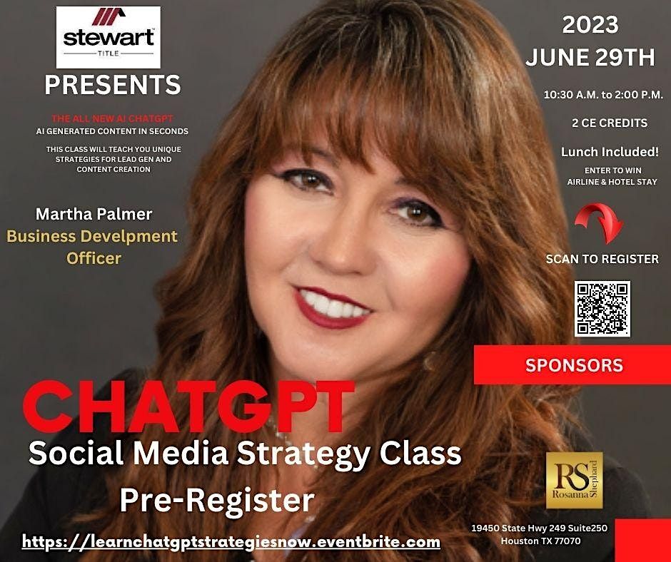 ALL NEW AI CHATGPT SOCIAL MEDIA STRATEGY CLASS, Stewart Title, Houston