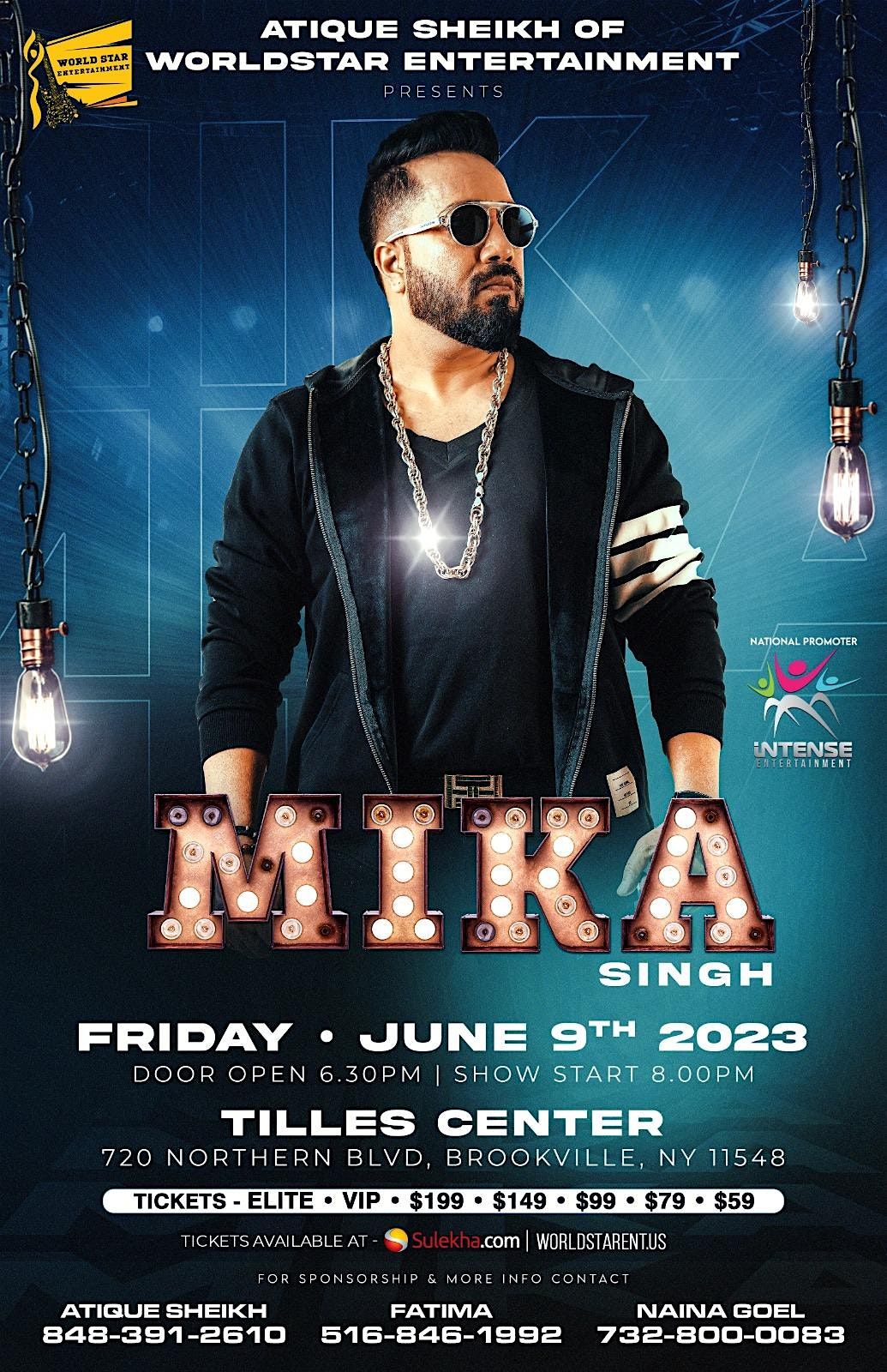 Mika Singh Live in Concert, tilles center, Brookville, June 9 2023