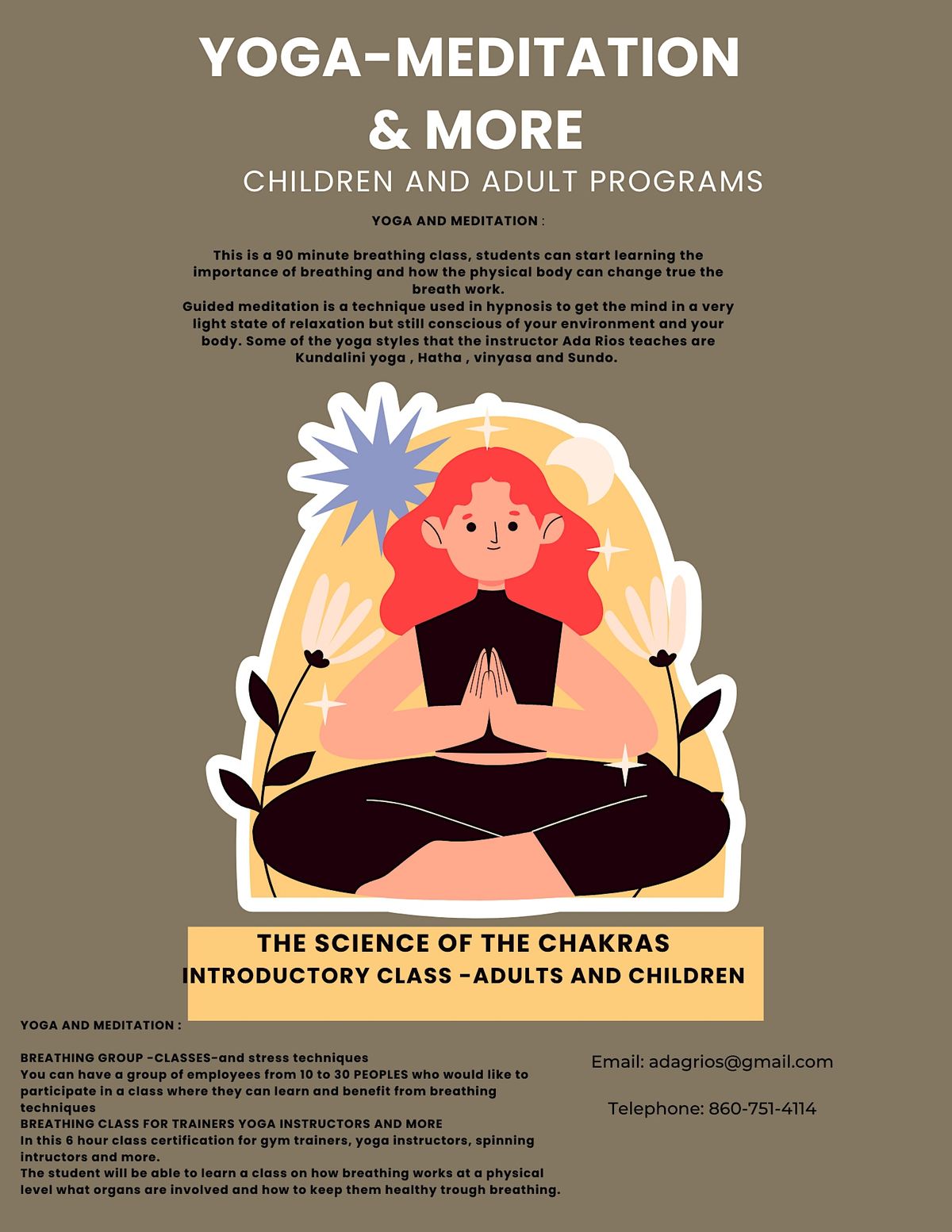 Kundalini Monday & Gentle Wednesday, Ada Rios Body Mind & Soul