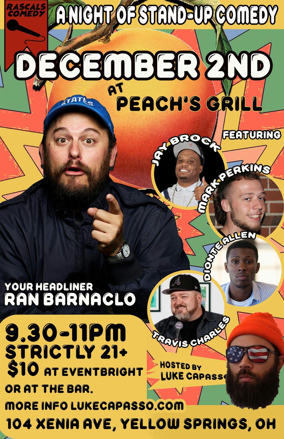 Luke Capasso hosts: An Evening of Stand-up at Peaches Grill, Peach's ...