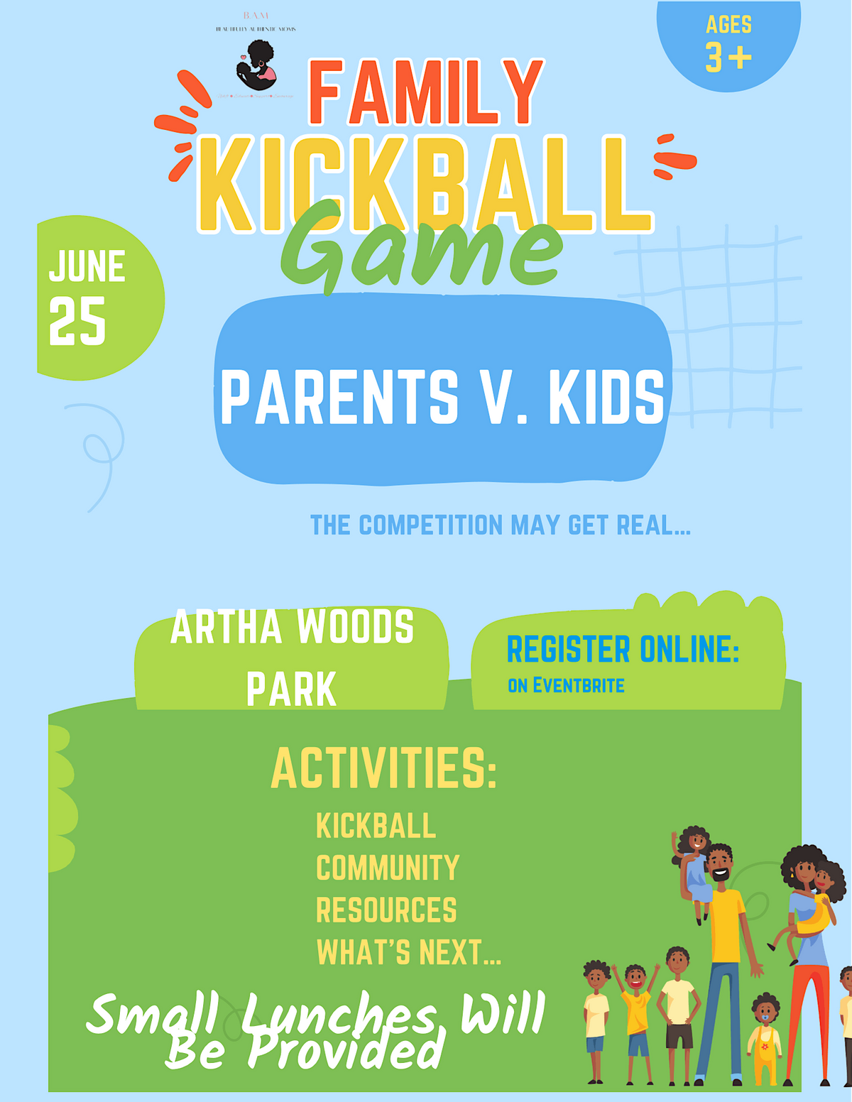Family Kickball Game, Artha Woods Park, Cleveland, 25 June 2023