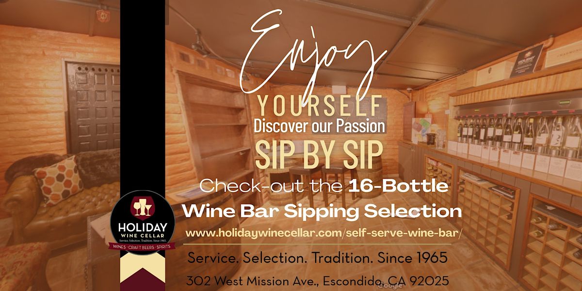 24Bottle SelfServe Wine Tasting at the Beverage Bunkers Wine Bar in