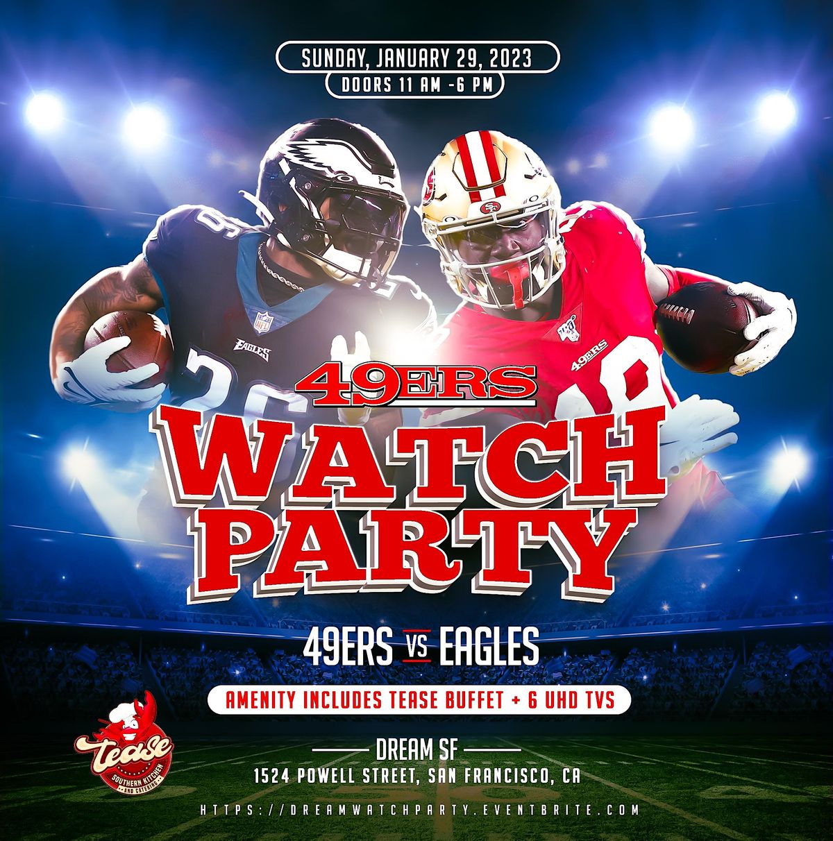 49ers Watch Party, 1524 Powell St, San Francisco, 29 January 2023 