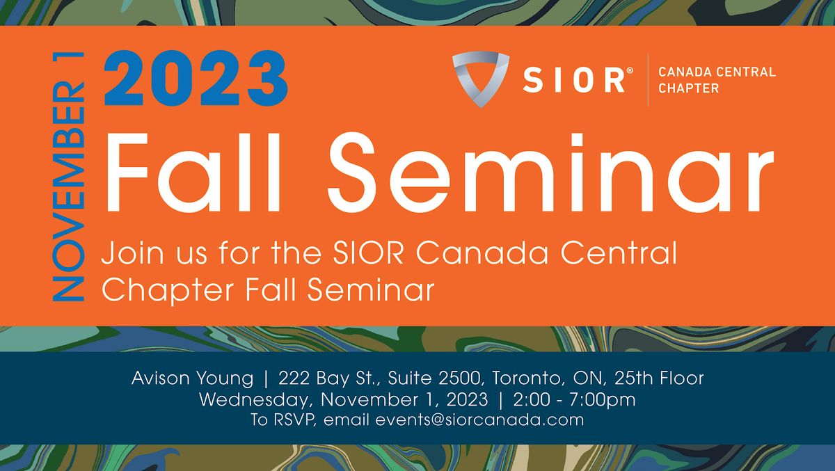 SIOR Fall Seminar, Avison Young, Toronto, November 1 2025 AllEvents.in