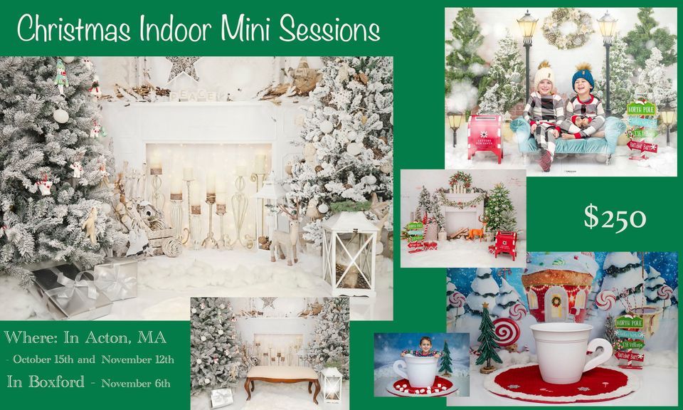 Christmas Indoor Photo Sessions, Boxford, MA, November 6 2022