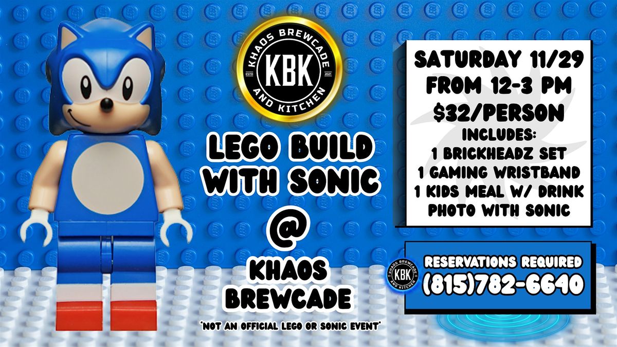 LEGO Build with Sonic at Khaos Brewcade - Saturday 11/29 from 12-3 PM, 29 November | Event in Plainfield | AllEvents
