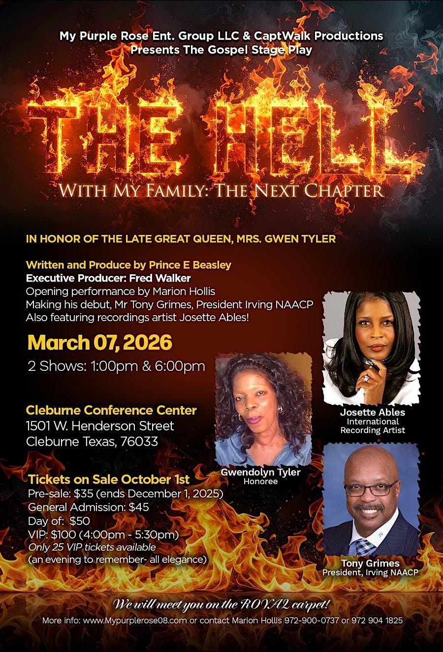 The Hell with My Family, 7 March | Event in Cleburne | AllEvents