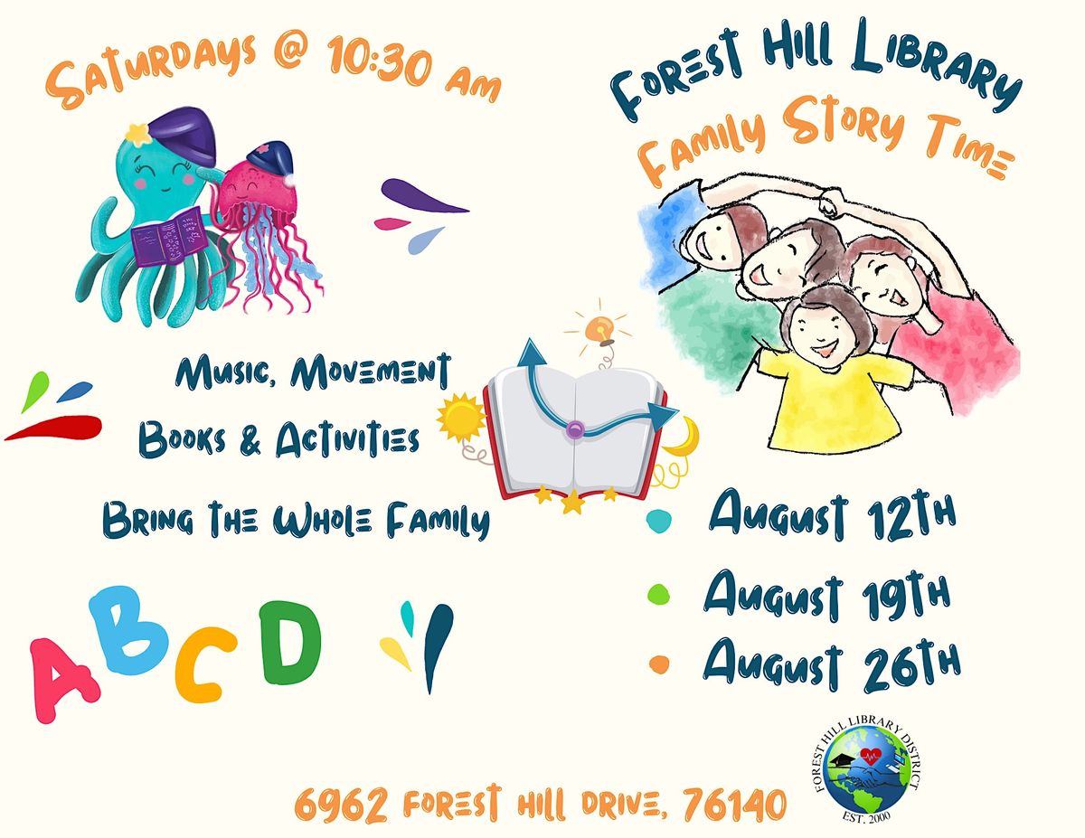 Family Story Time, Forest Hill Public Library District, 19 August 2023