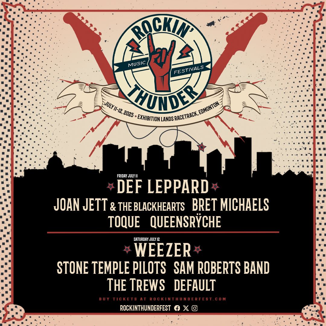 2025 Rockin Thunder Music Festival - Saturday at Exhibition Lands Racetrack, 12 July | Event in Edmonton | AllEvents