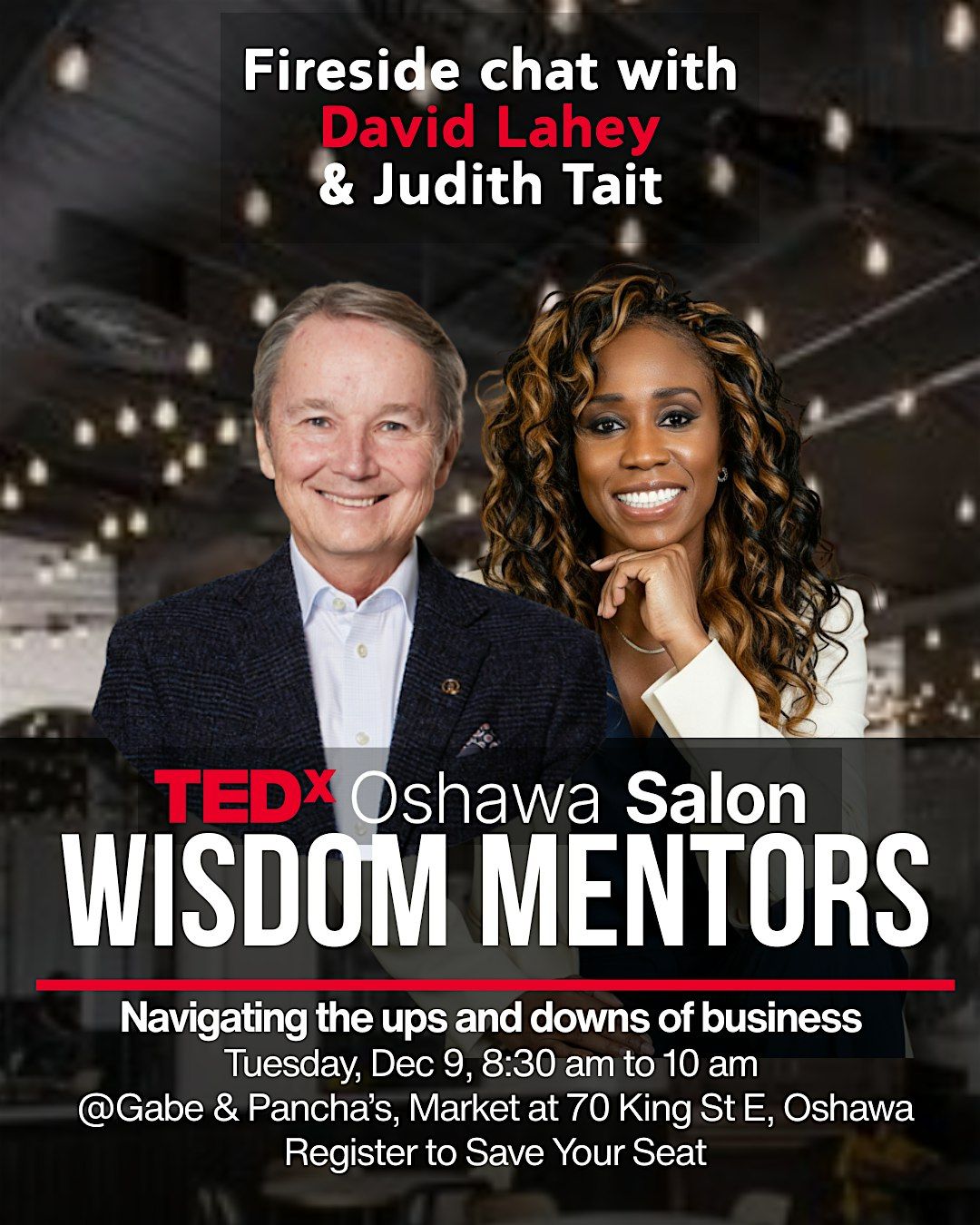 TEDxOshawa Salon: Fireside Chat with David Lahey, 9 December | Event in Oshawa | AllEvents