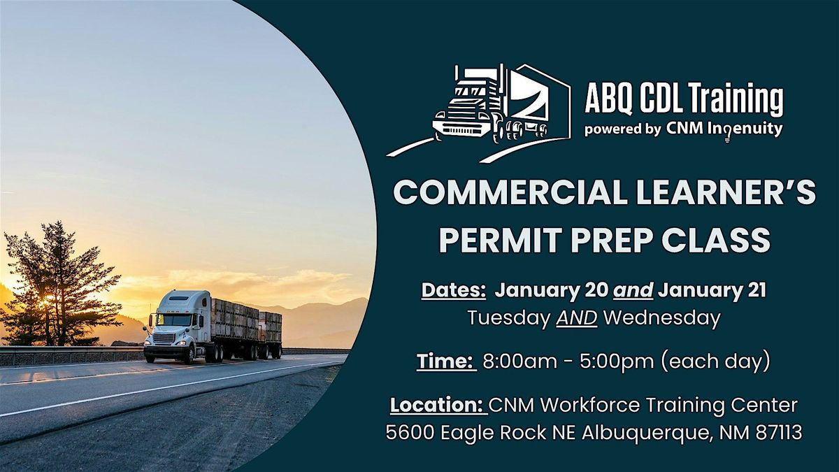 Commercial Learner's Permit Prep Class, 20 January | Event in Albuquerque | AllEvents