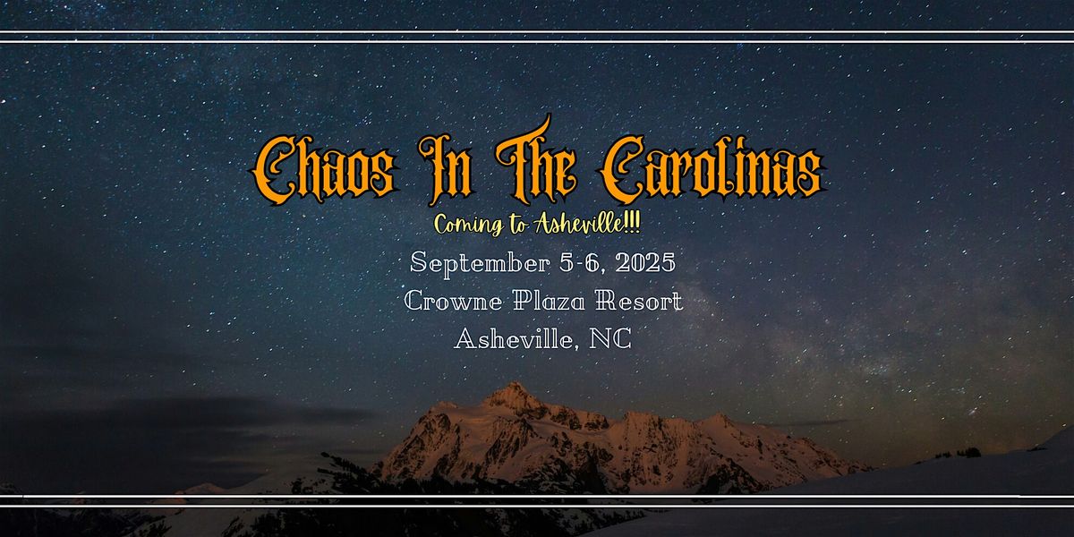 Chaos in the Carolinas Author Event 2025, 6 September | Event in Asheville | AllEvents