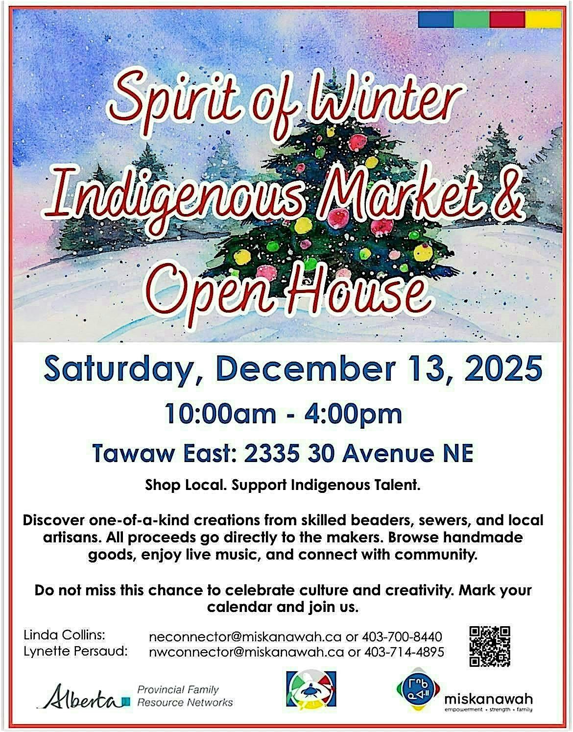 Tawaw Spirit of Winter Indigenous Market & Open House, 13 December | Event in Calgary | AllEvents