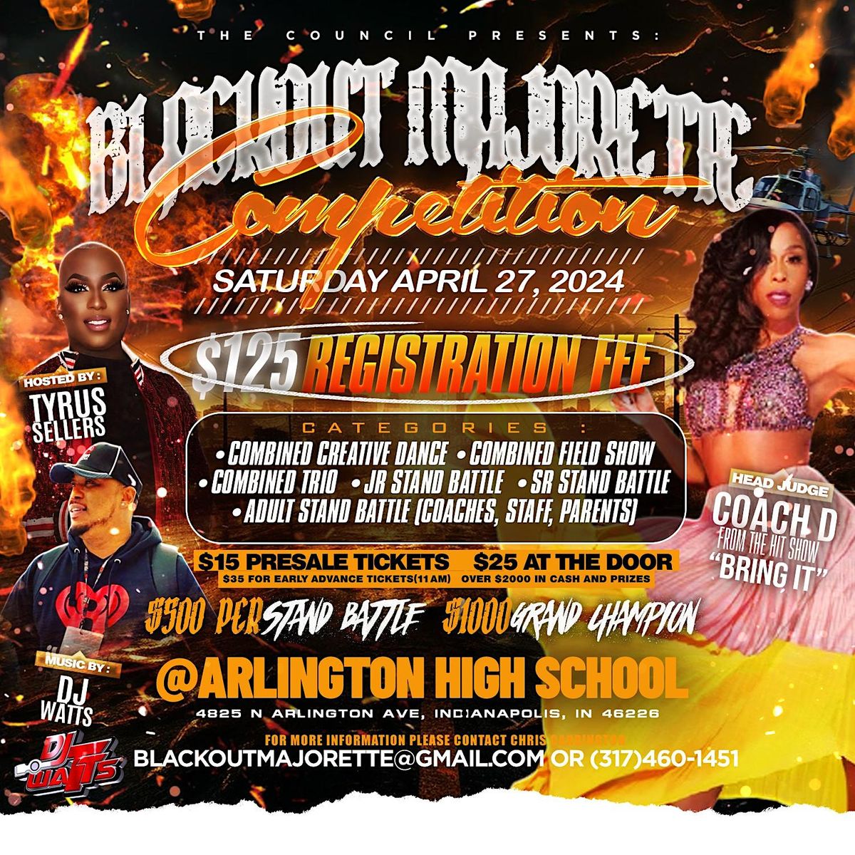 BLACKOUT MAJORETTE DANCE COMPETITION 24, Arlington Middle School