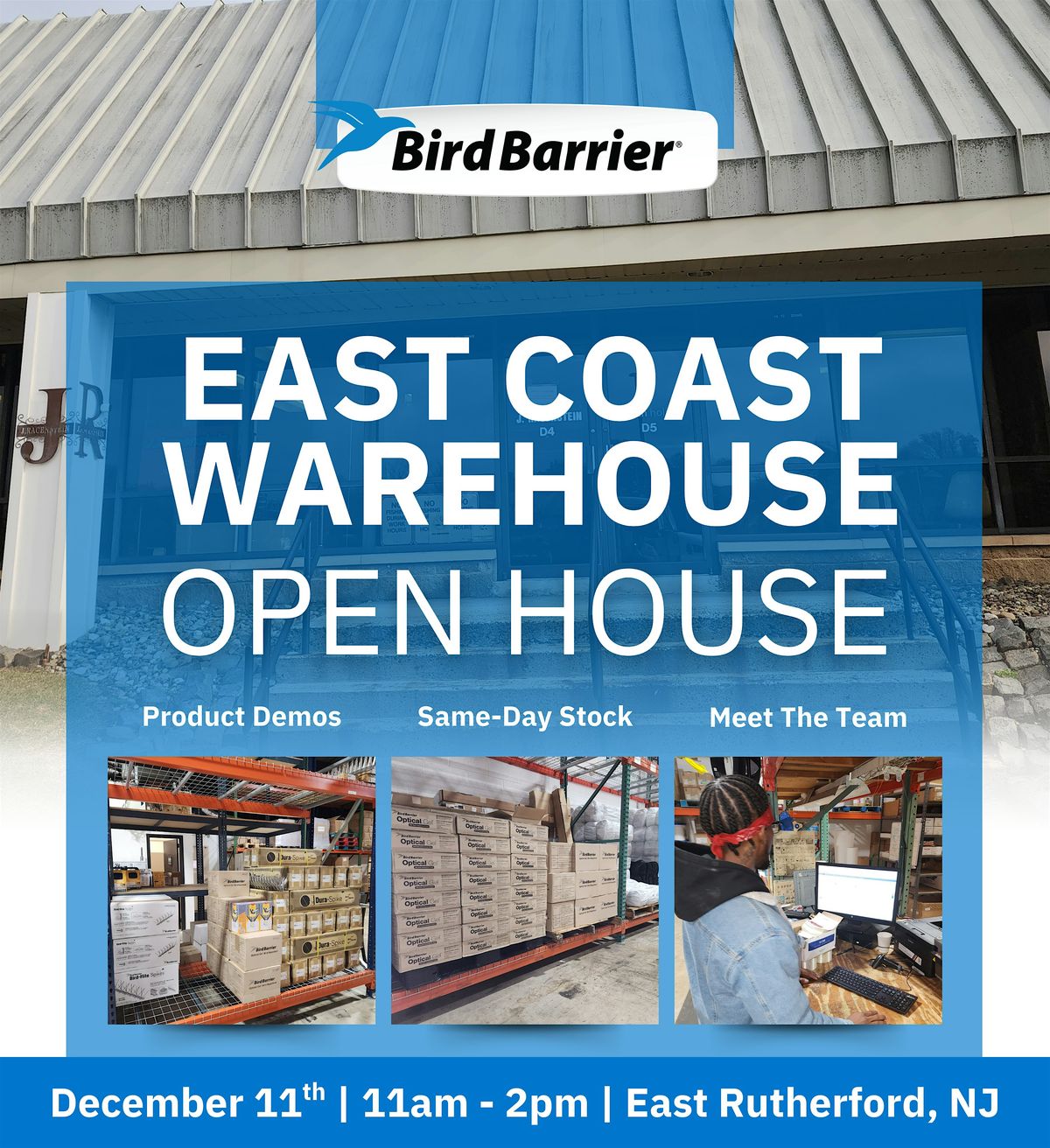 Bird Barrier East Coast Warehouse Open House, 11 December | Event in East Rutherford | AllEvents