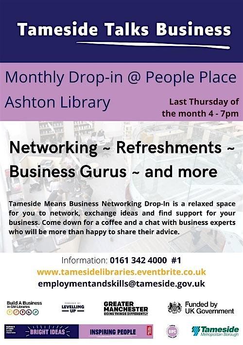 Tameside Talks Business Networking Drop-In | Event in Ashton-under-Lyne | AllEvents