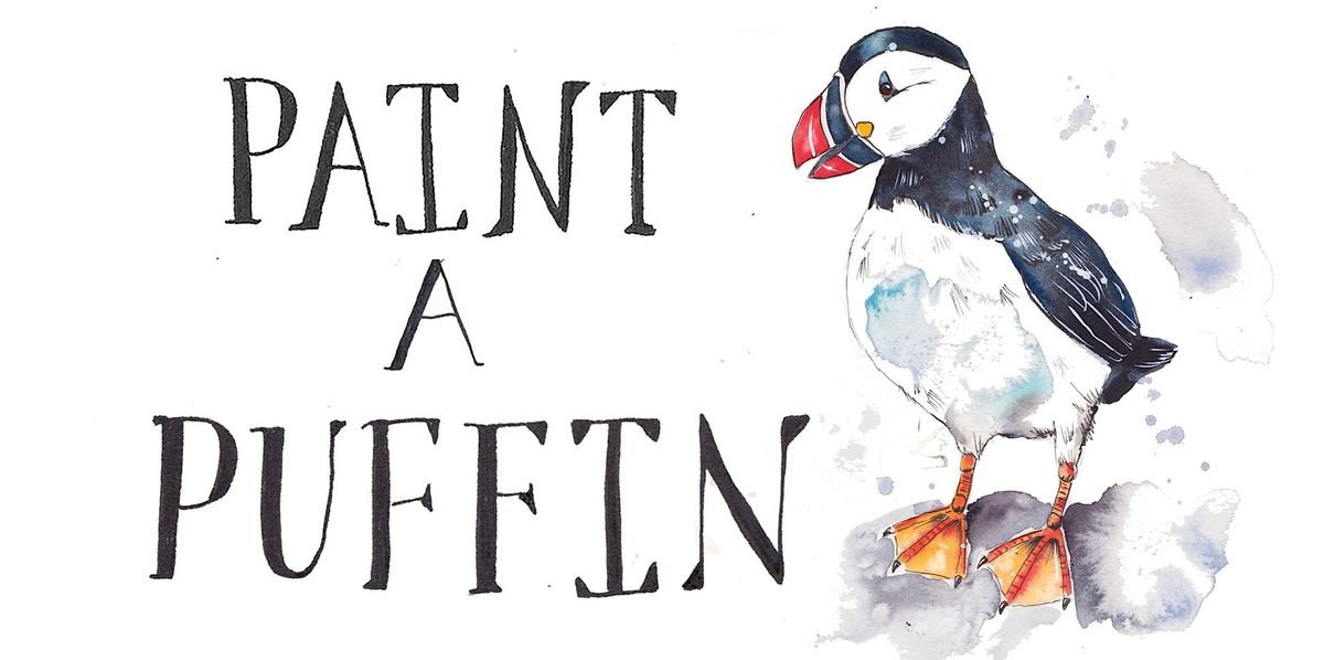 Watercolour Paint a Puffin, Edinburgh Palette, February 15