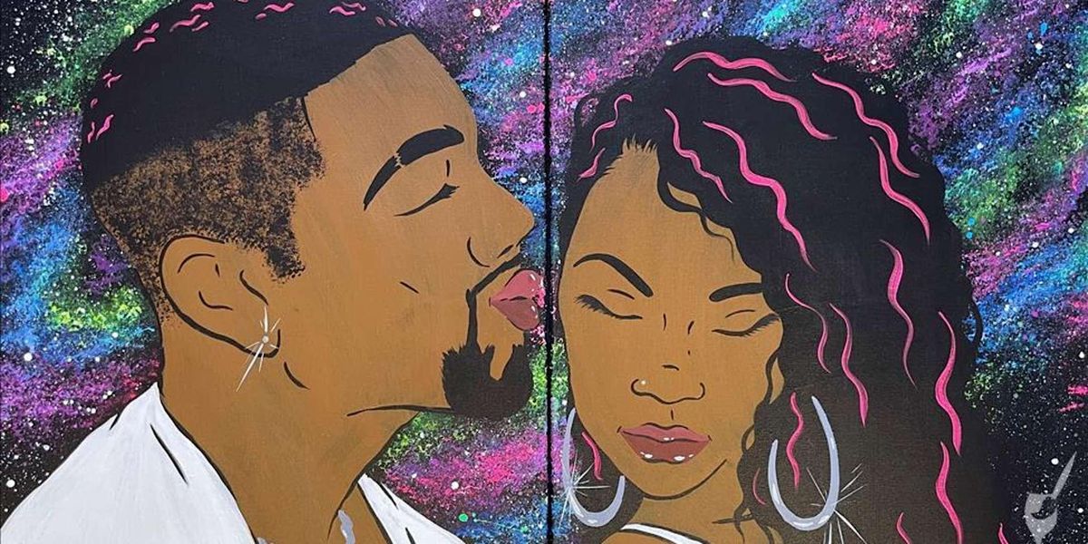 Cosmic Love Duo Paint and Sip by Classpop!™, Painting with a Twist