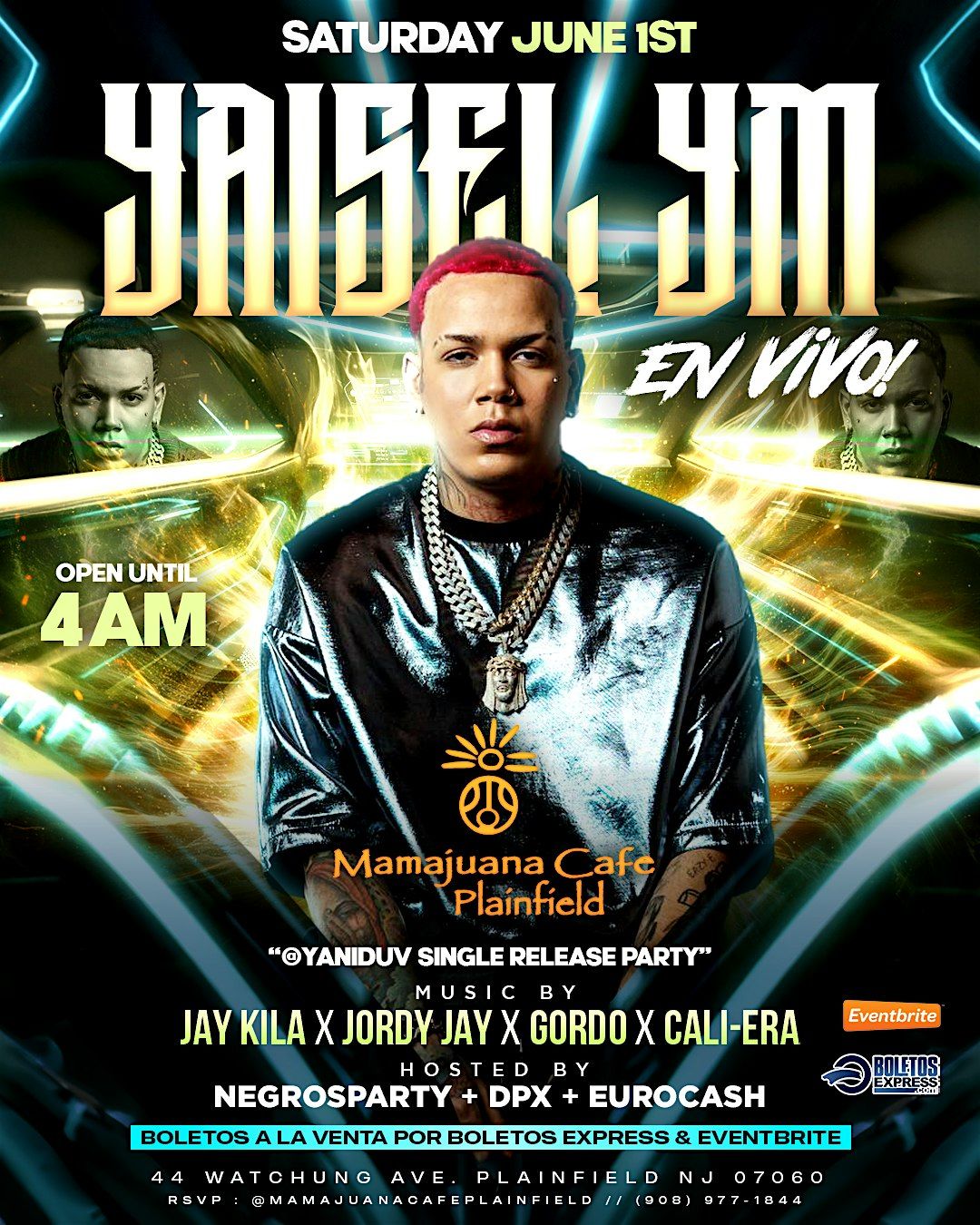 YAISEL LM LIVE, Mamajuana Café Plainfield, 1 June to 2 June AllEvents.in