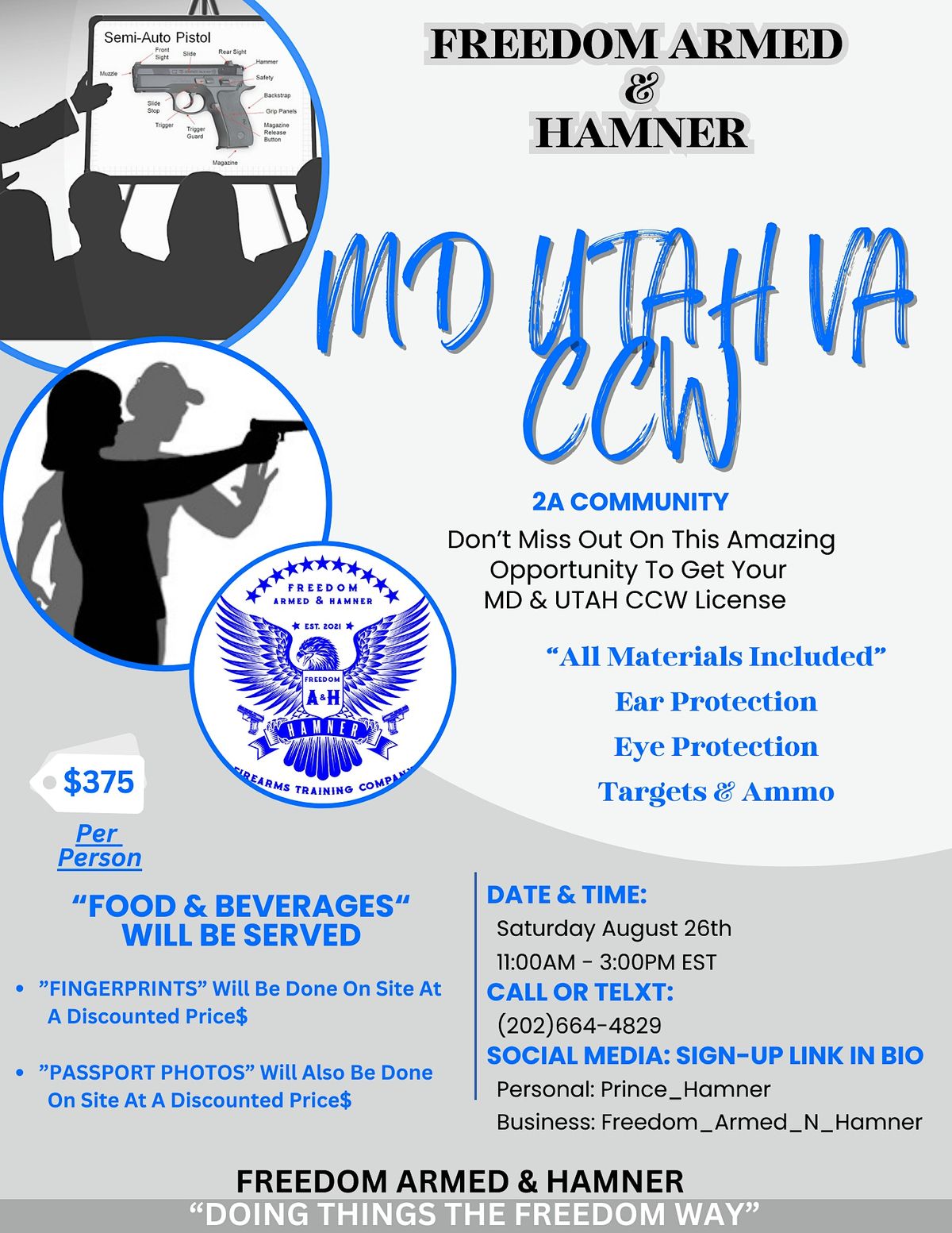 MD, VA, UTAH Concealed Carry Class, 1401 Mercantile Ln ste 251, Upper  Marlboro, August 26 2023 | AllEvents.in