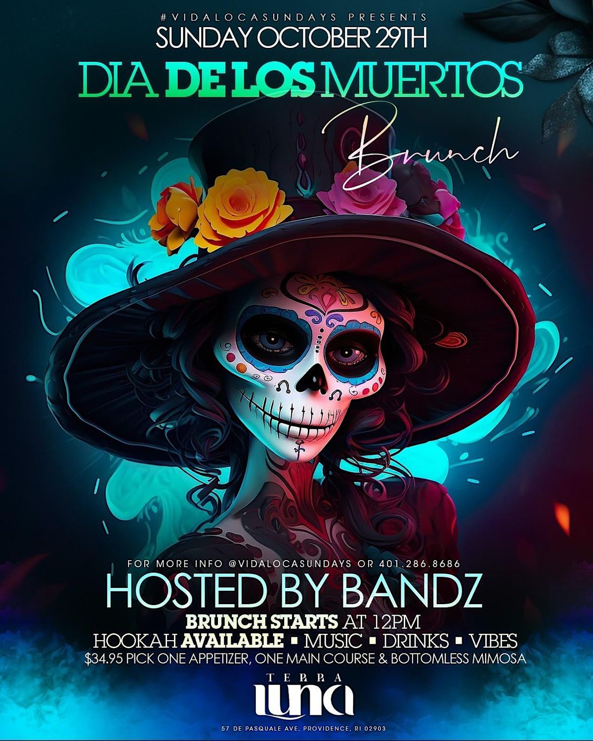 Dia De Los Muertos Brunch On The Hill, Terra Luna Providence, De