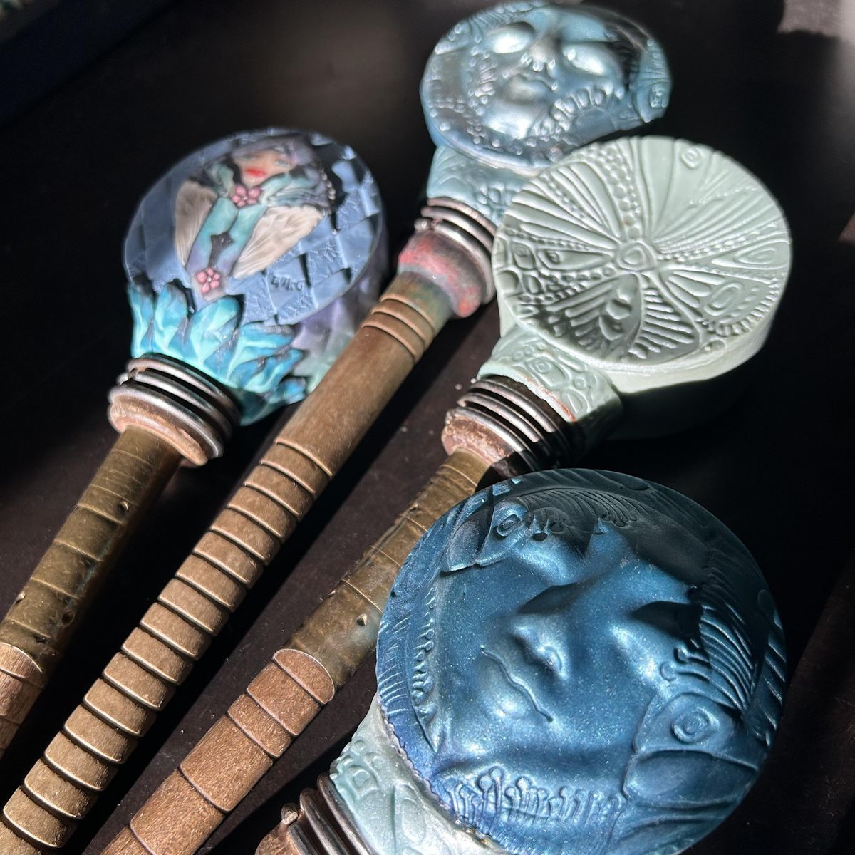 Zoom Polymer Clay Talking Sticks, Rattles, Wands and Scepters, February ...