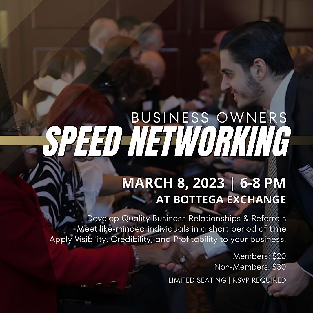 Speed Networking Exclusively for Business Owners + Entrepreneurs