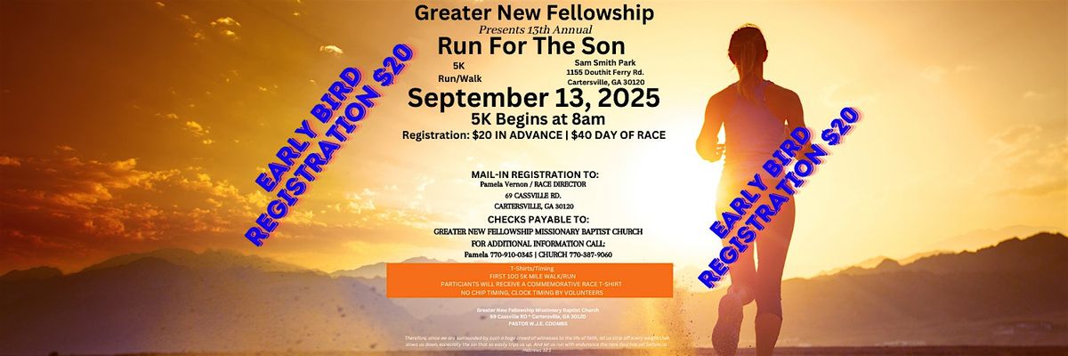 Run For The Son, 13 September | Event in Cartersville | AllEvents
