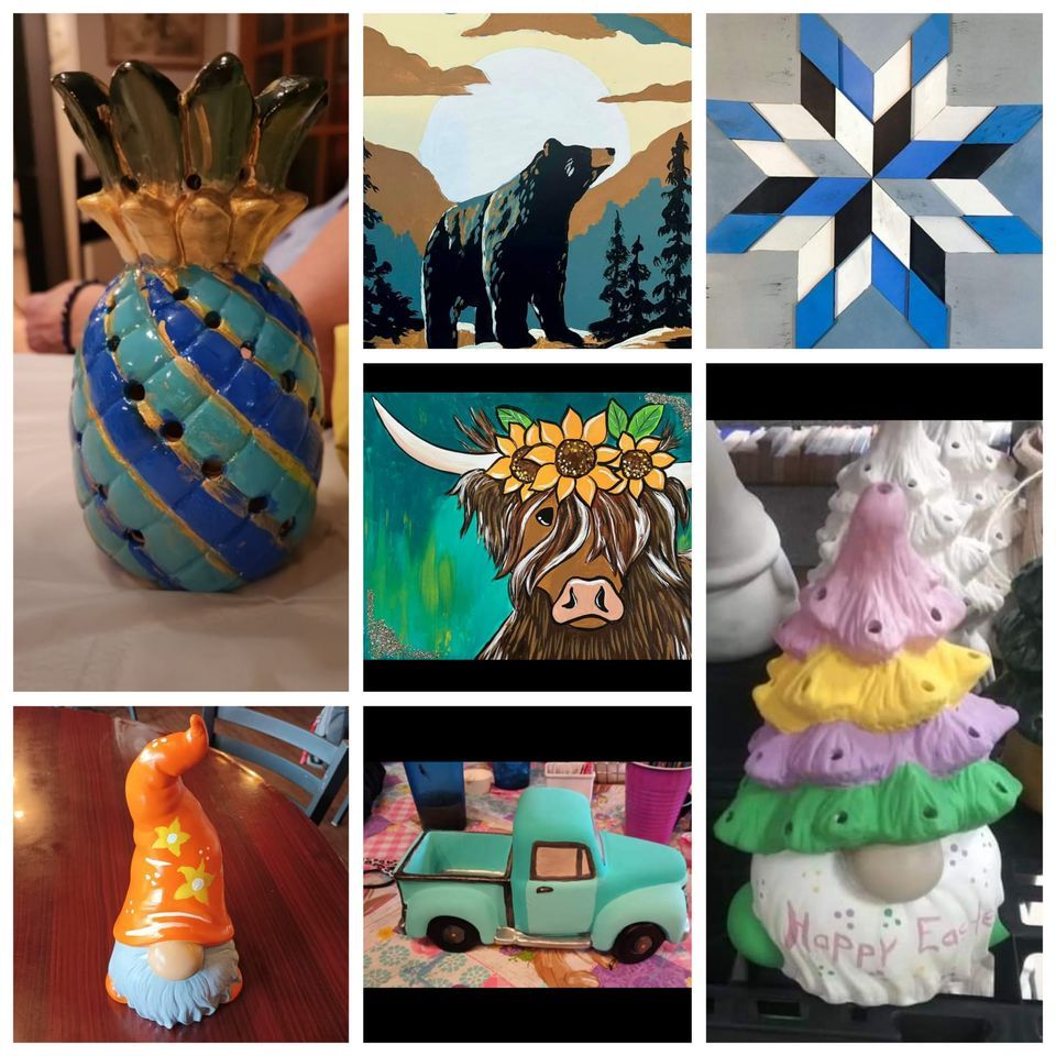 Brass Rail Paint Party open to the public (all school staff will