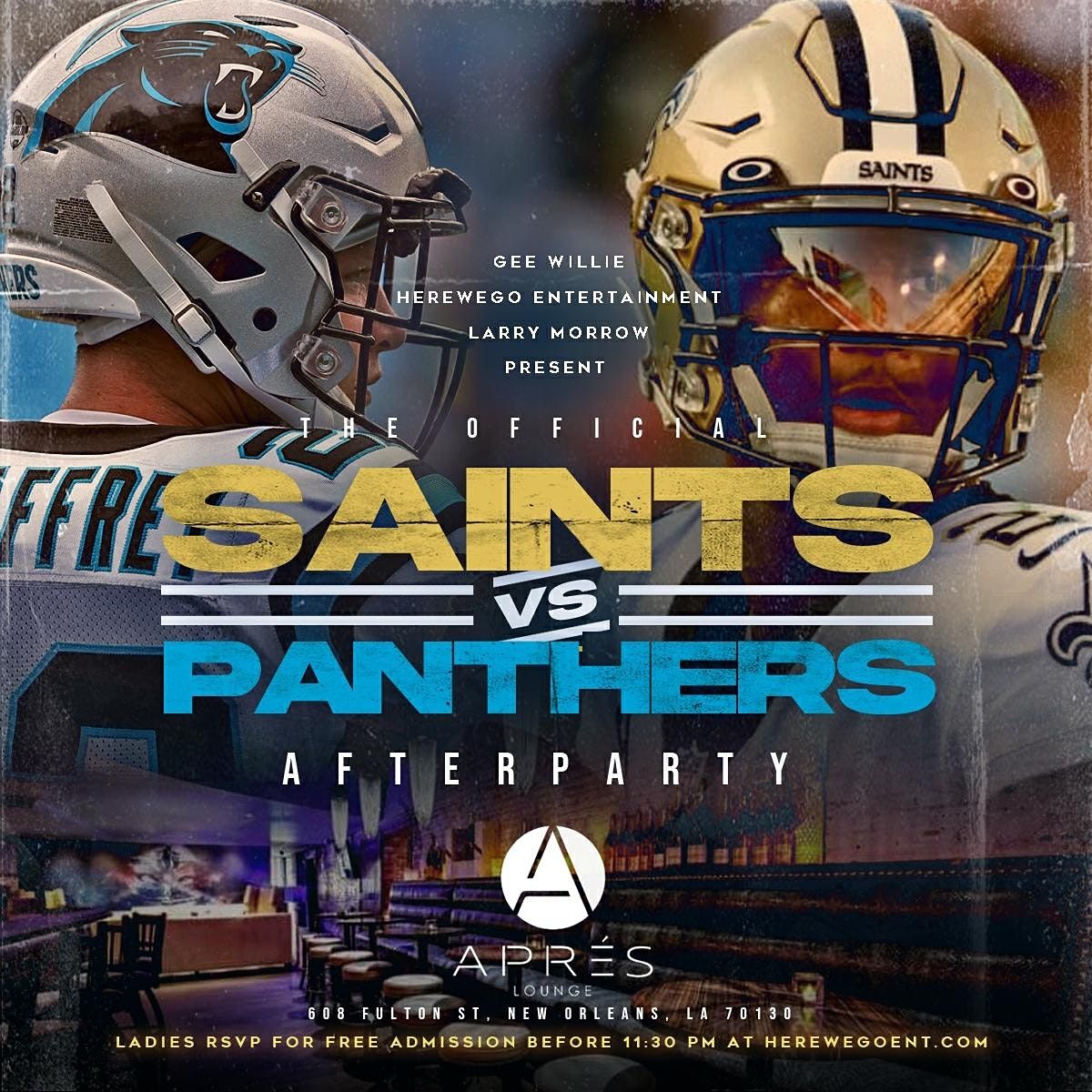 OFFICIAL SAINTS VS PANTHERS AFTERPARTY LIVE FROM APRES LOUNGE, Après