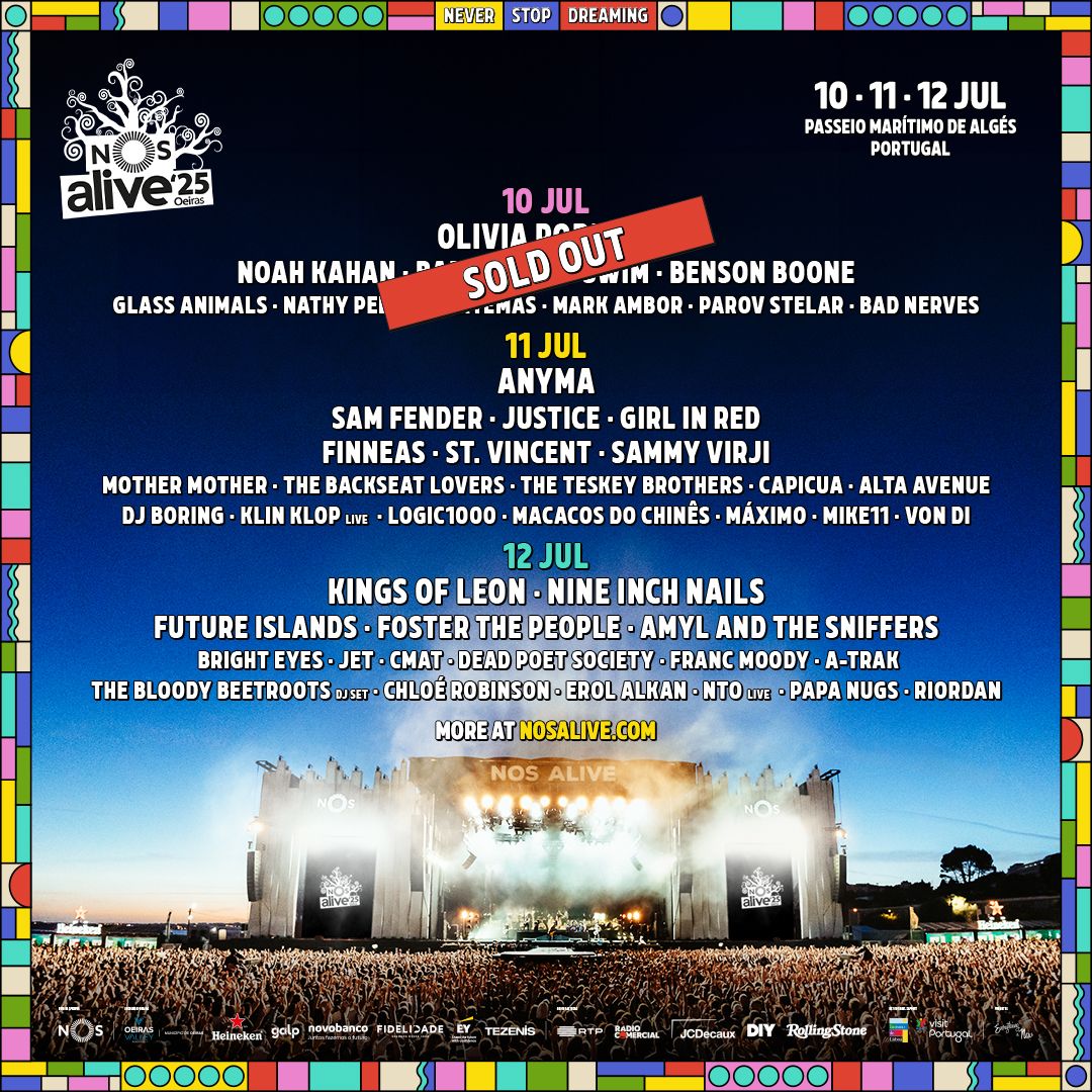 Festival NOS Alive 2025 - 2-Day Pass (10 & 12 Jul) - Olivia Rodrigo, Future Islands and more Tickets, 10 July