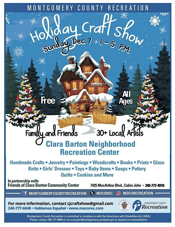 Clara Barton Holiday Craft Show, 7 December | Event in Cabin John | AllEvents