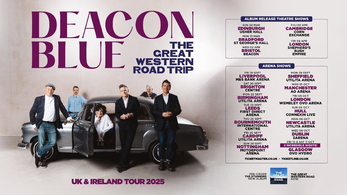 Deacon Blue at Connexin Live, 5 October | Event in Kingston Upon Hull | AllEvents