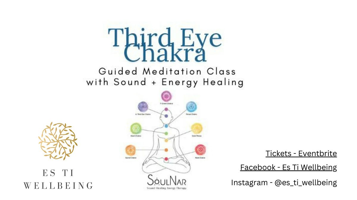 Third Eye Chakra Guided Meditation, Sound Healing & HandsOn Energy
