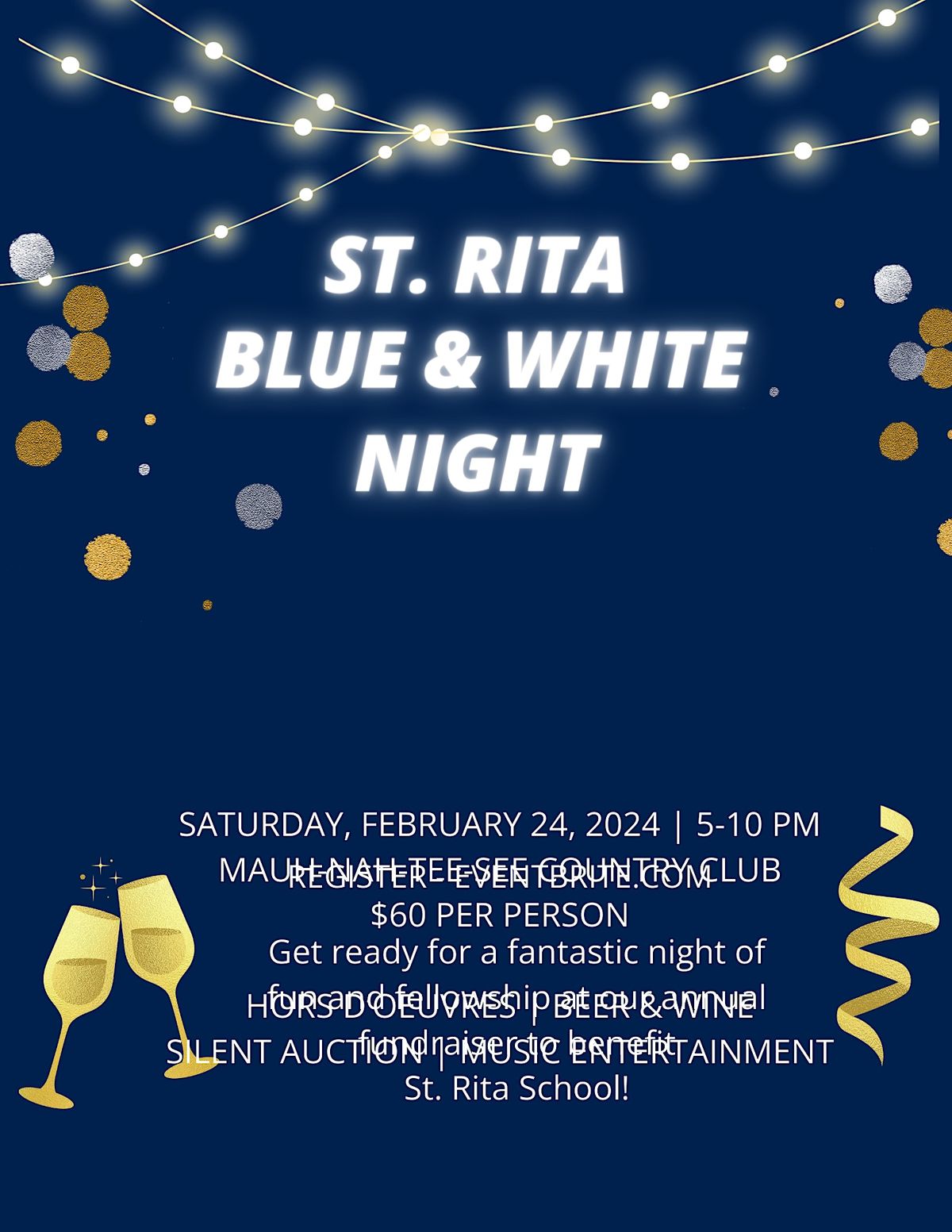 St. Rita Blue & White Night!, The Mauh-Nah-Tee-See Club, Rockford, 24 ...