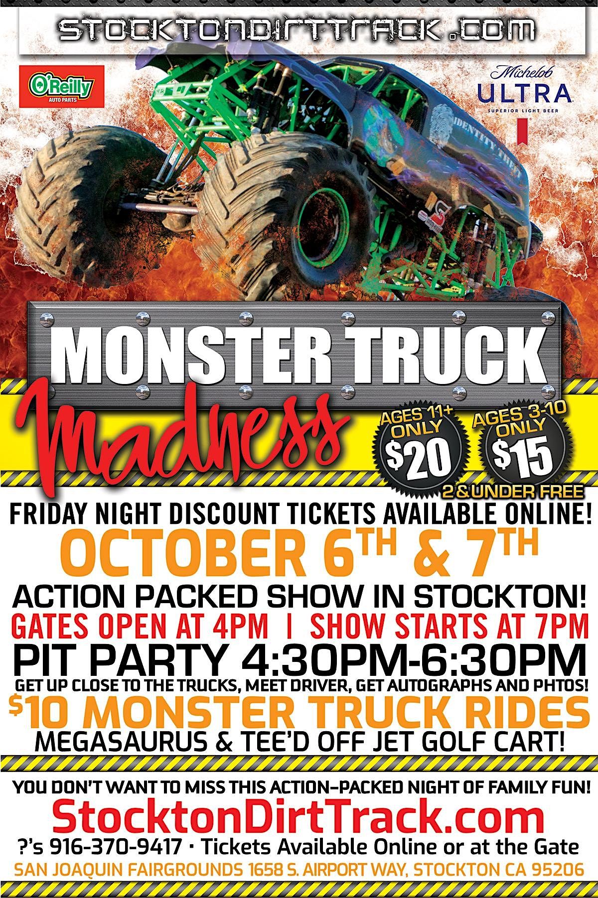 Monster Truck Madness San Joaquin County Fairgrounds Oct 6 & 7, 2025