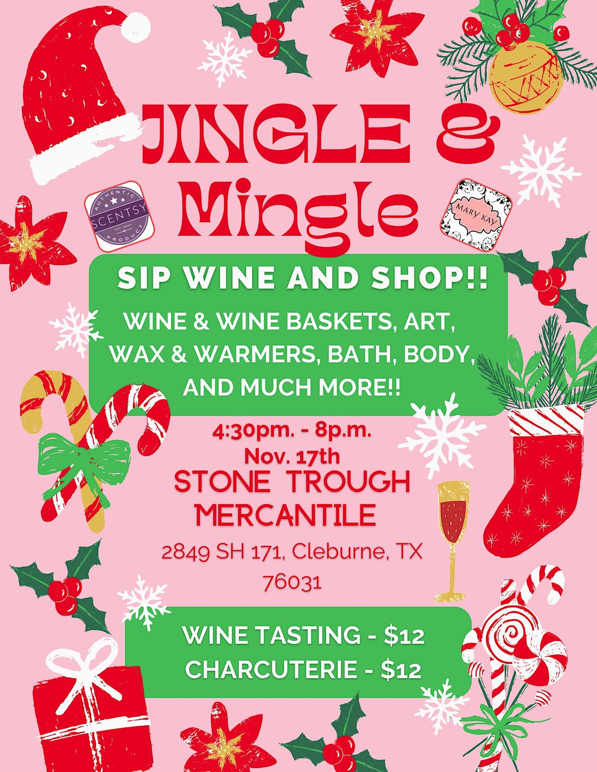 Jingle & Mingle wine, food and shopping!, 2849 TX171, Cleburne Jingle And Mingle Wine Advent Calendar