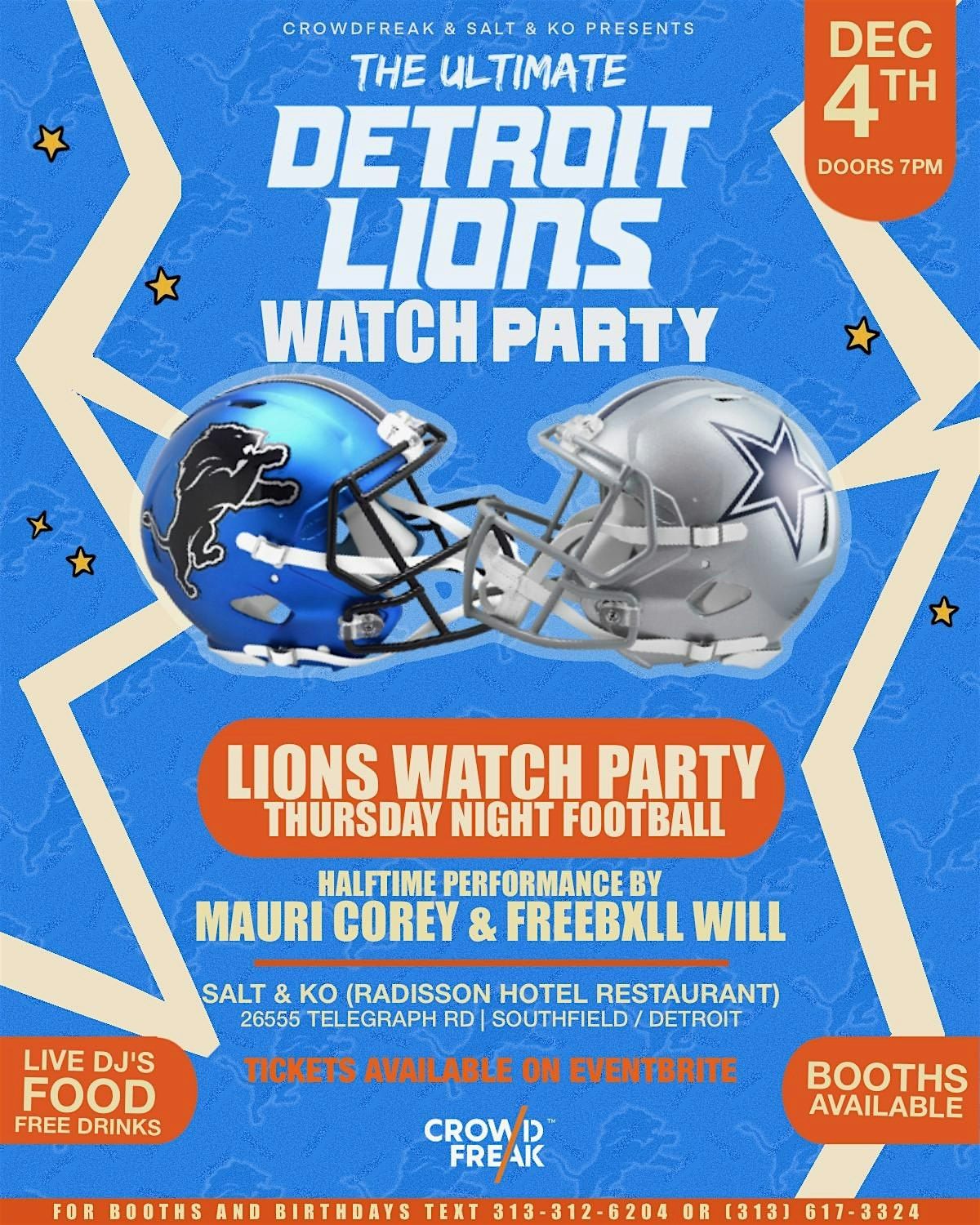 LIONS Thursday Night Football Watch Party- Food, Drinks, Football, 4 December | Event in Southfield | AllEvents