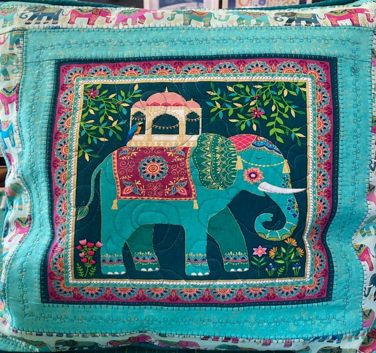 IndianInspired Panel Cushion, Blue House Fabrics, Ystradgynlais, 11
