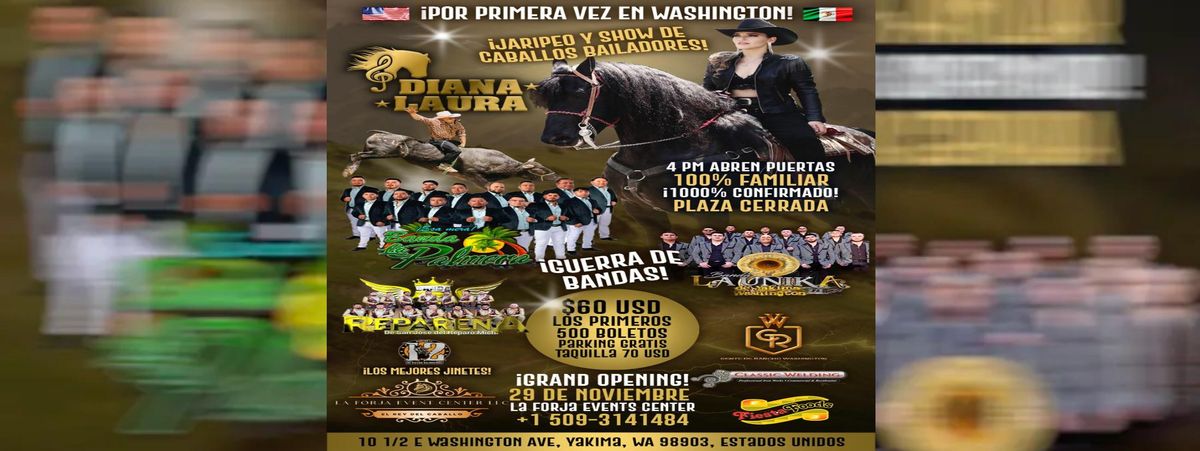 DIANA LAURA, BANDA LA PALMERA & MAS, 29 November | Event in Yakima | AllEvents