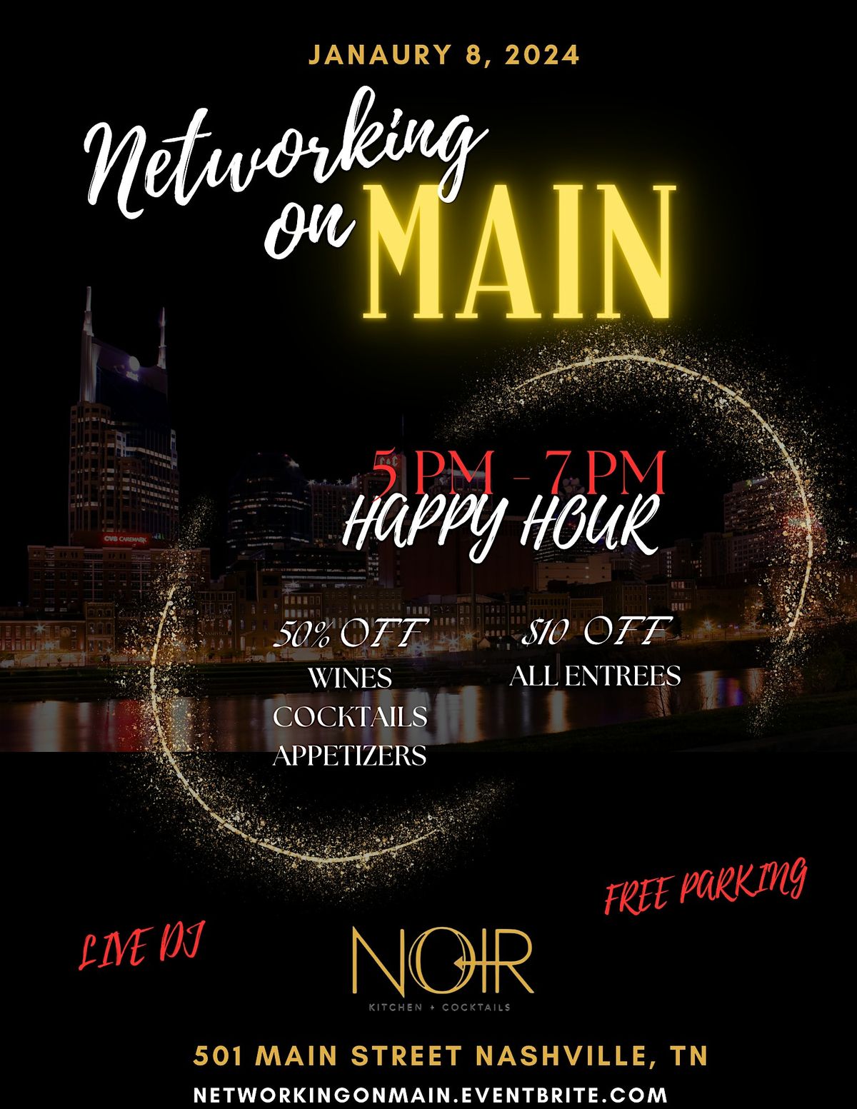 Networking on Main, Noir Kitchen & Cocktails, Main Street, Nashville