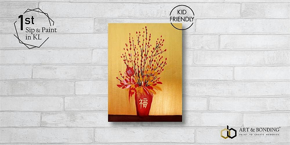 Sunday Sip & Paint RED PLUM BLOSSOM, Art & Bonding, Kuala Lumpur, 11