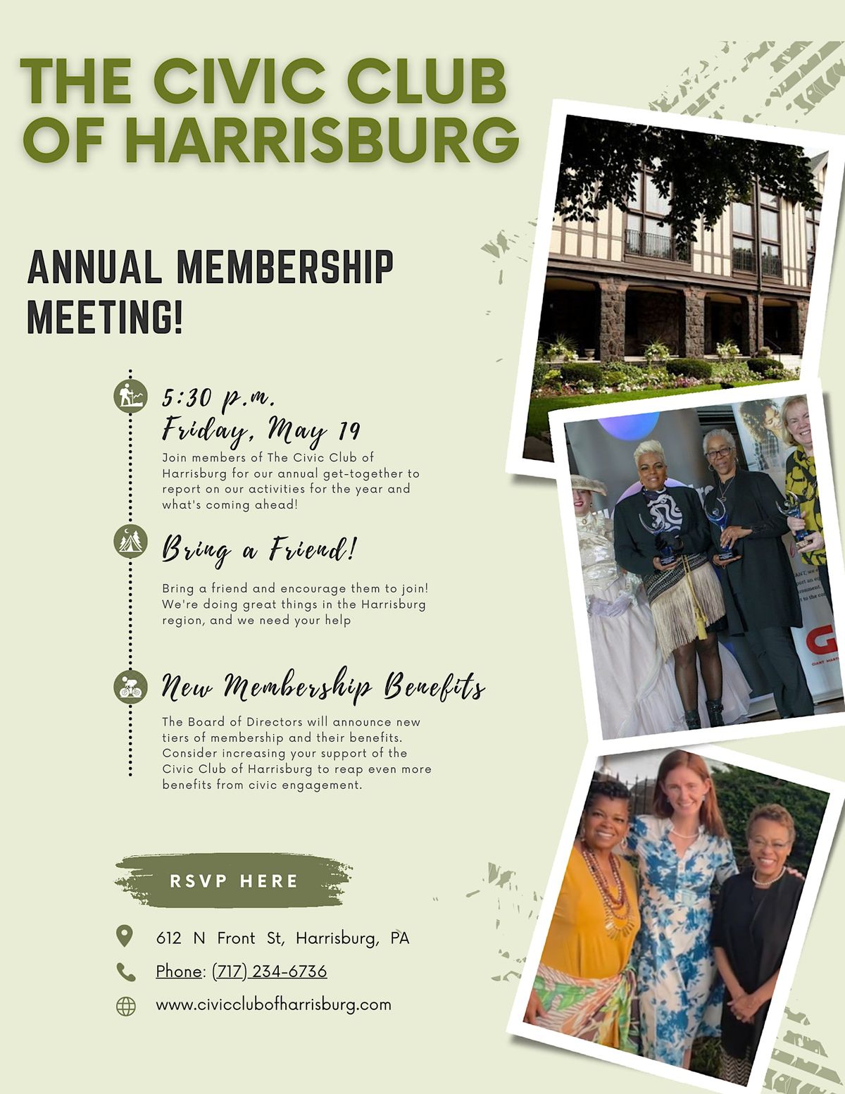 The Civic Club of Harrisburg Annual Membership Mixer, 612 N Front St, Harrisburg, June 22 2023