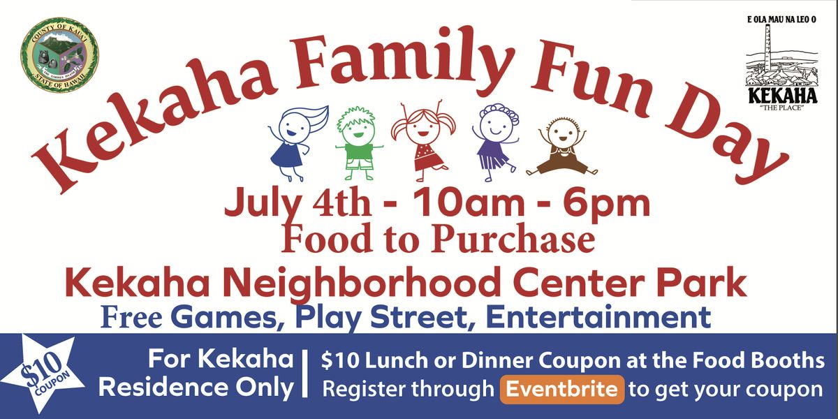 Kekaha Family Fun Day, Kekaha Neighborhood Center, 4 July 2023
