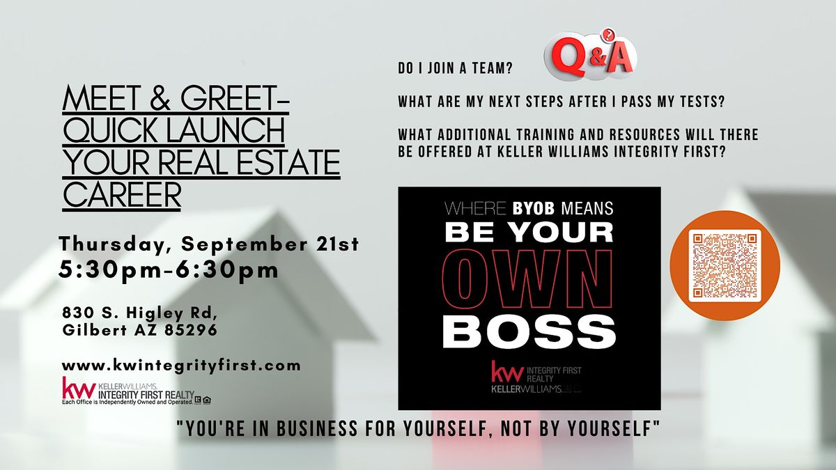 Meet & Greet-Quick Launch Your Real Estate Career, Keller Williams ...