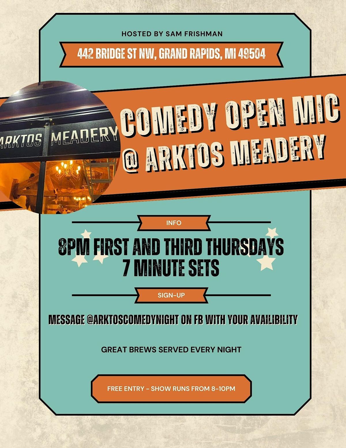 Comedy Open Mic Night at Arktos Meadery | Event in Grand Rapids | AllEvents
