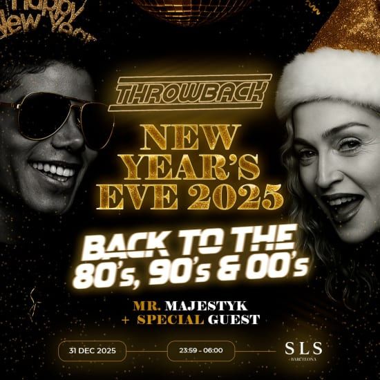 Throwback NYE 2025 – Back to 80s, 90s & 00s, 31 December | Event in Santa Coloma de Gramenet | AllEvents