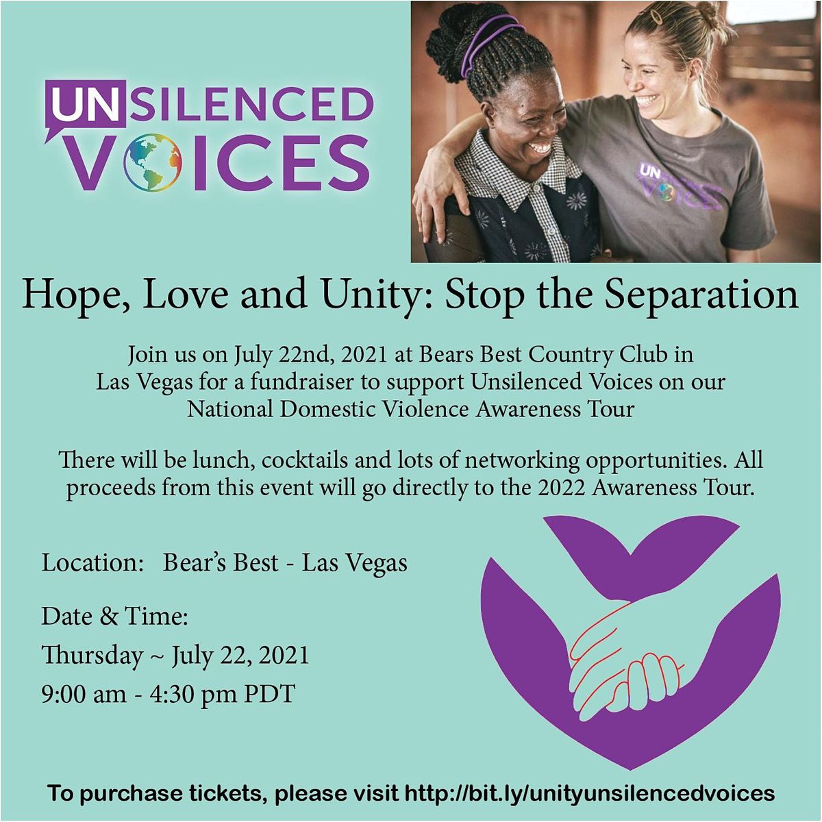 Sponsorship For Unsilenced Voices July 22 Awareness Event Bear S Best Las Vegas July 22 2021 Allevents In Events Las Vegas July 2022