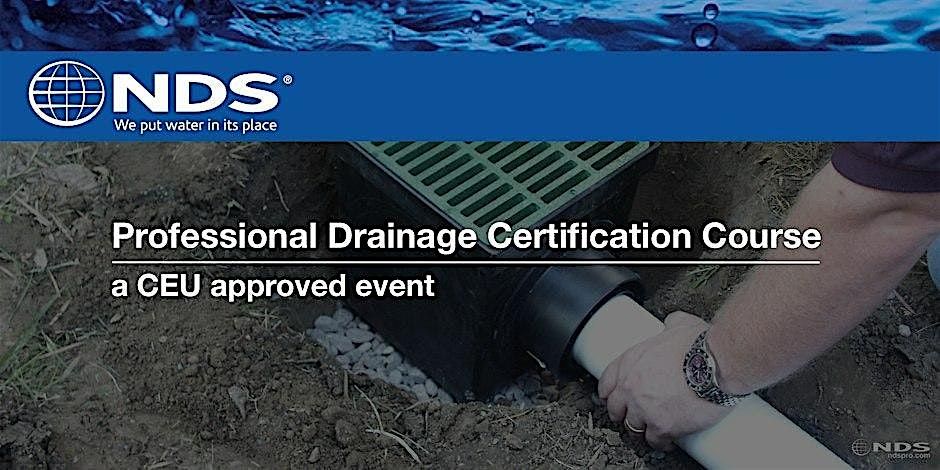 Professional Drainage Certification Course Template, 8 July | Event in Palm Desert | AllEvents